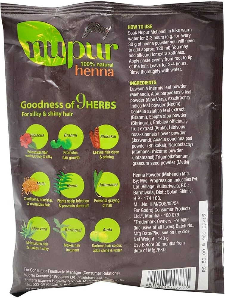 Amazon.com : Godrej Nupur Heena, 150g : Henna : Beauty & Personal Care